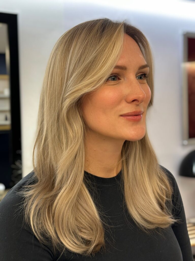 Keratin treatment NYC smooth hair result Color And Andy Bowery salon