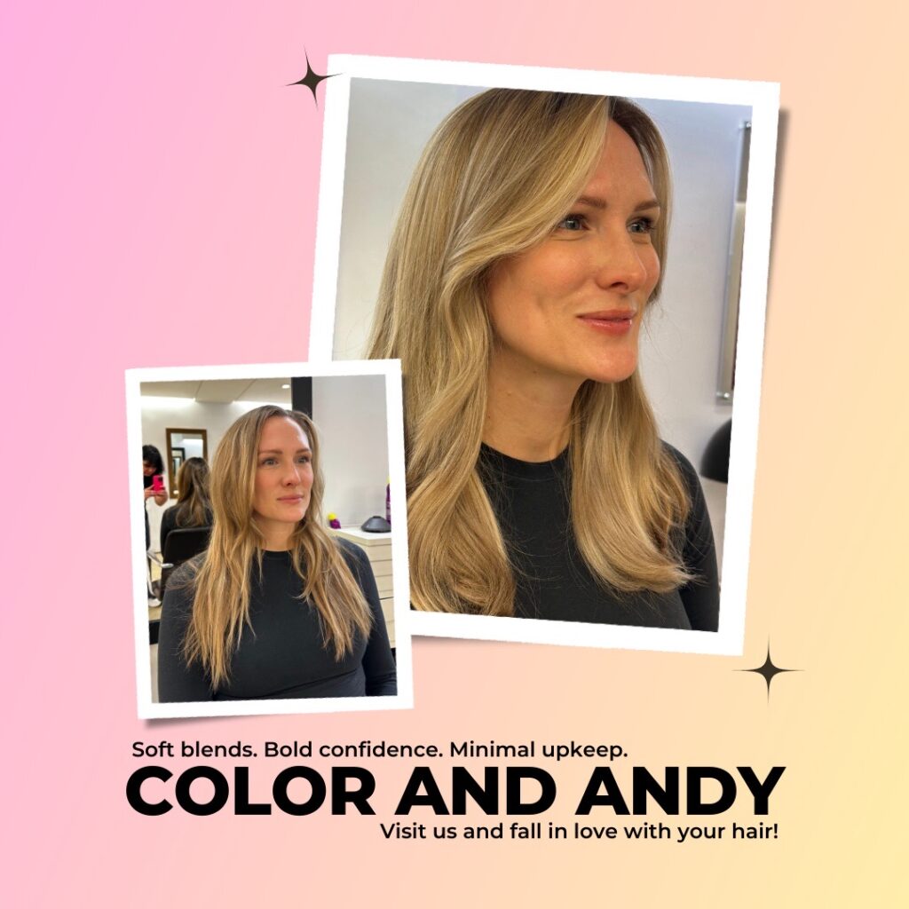 628080907_122248655558085370_3867630369000343163_n Before and after: soft golden blonde with seamless blending shown in profile, Color And Andy, Bowery NYC