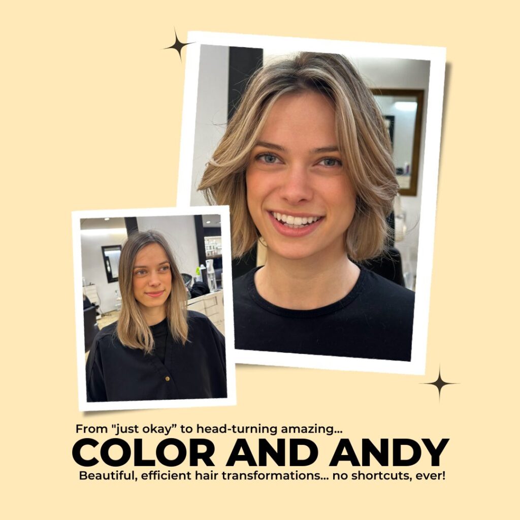 640300797_122250257282085370_942541588585086269_n Before and after: long blonde cut into a shoulder-length blonde bob with movement, Color And Andy, Bowery NYC